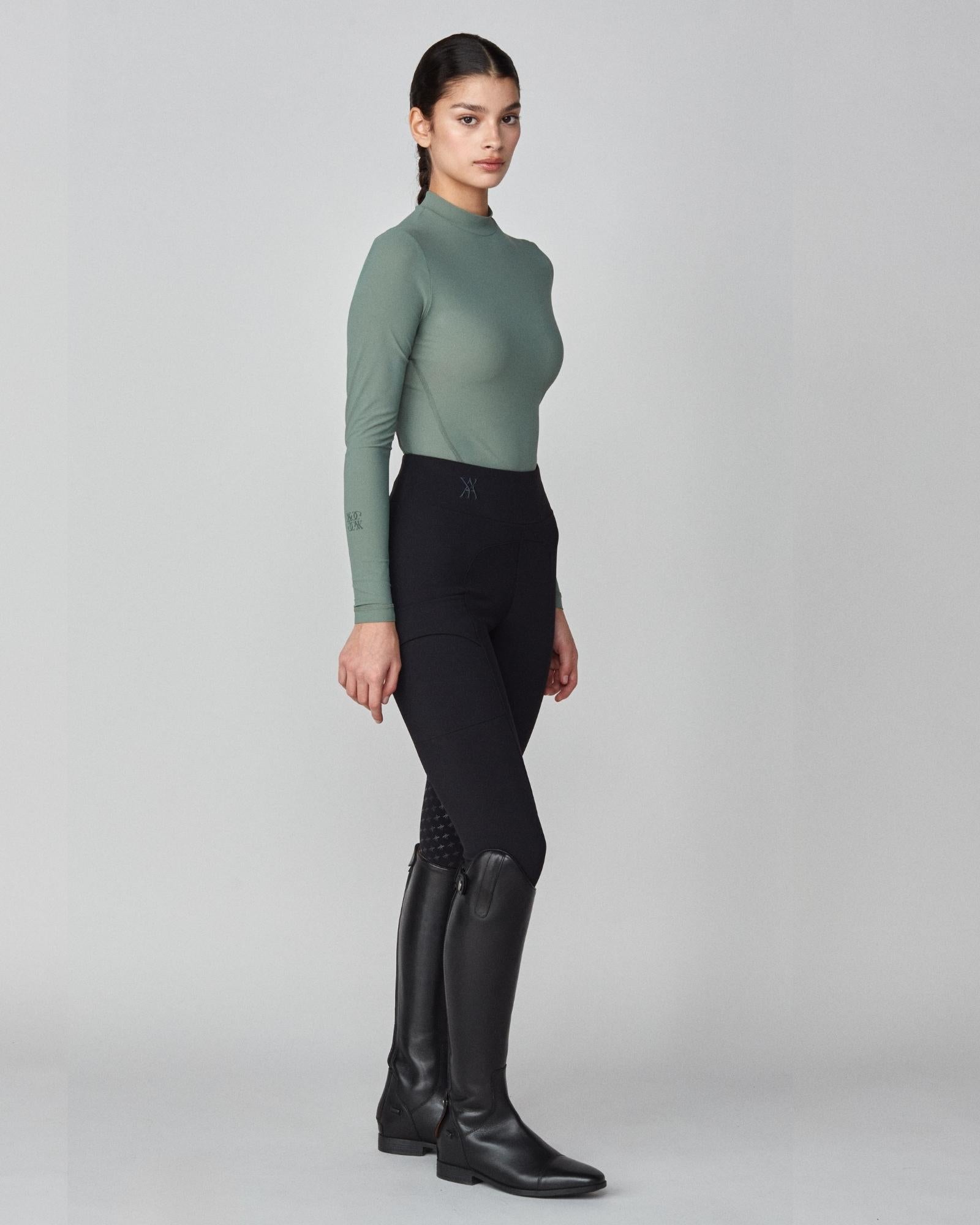 Lightweight Long Sleeve Top in Slate Green