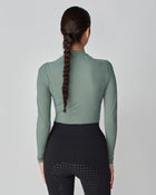 Lightweight Long Sleeve Top in Slate Green