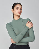 Lightweight Long Sleeve Top in Slate Green