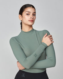 Lightweight Long Sleeve Top in Slate Green