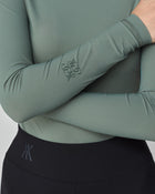 Lightweight Long Sleeve Top in Slate Green