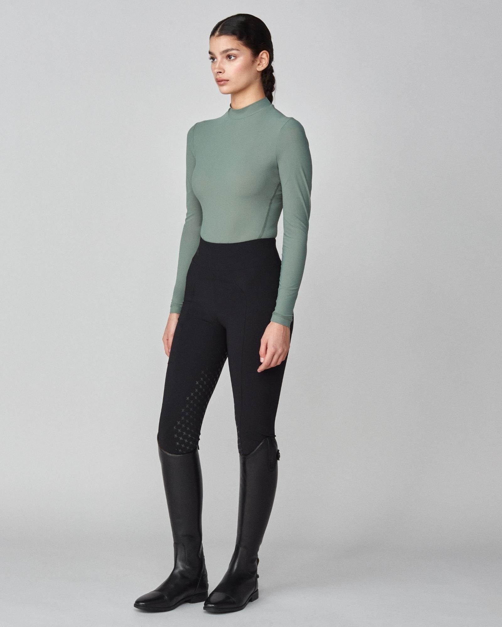 Lightweight Long Sleeve Top in Slate Green