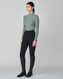 Lightweight Long Sleeve Top in Slate Green