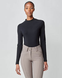 Lightweight Long Sleeve Top in Black