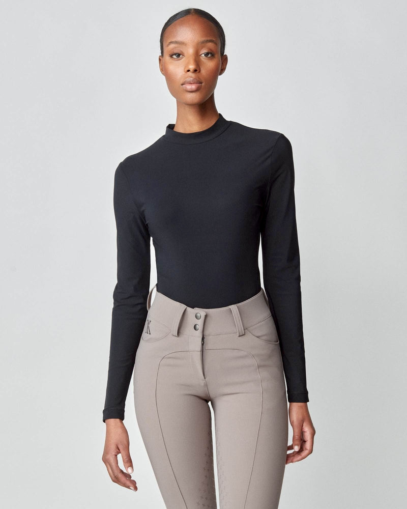 Lightweight Long Sleeve Top in Black