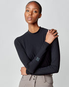 Lightweight Long Sleeve Top in Black
