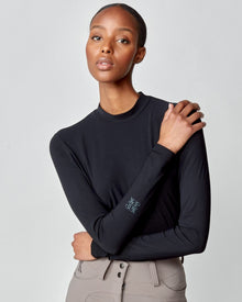 Lightweight Long Sleeve Top in Black