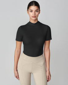 Lightweight Short Sleeve Top in Black