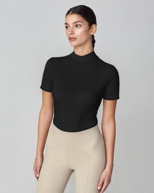 Lightweight Short Sleeve Top in Black