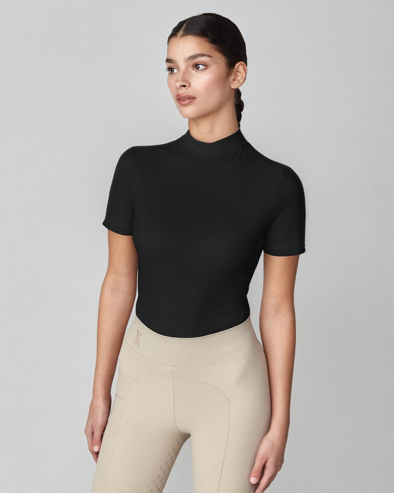 Lightweight Short Sleeve Top in Black