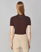Lightweight Short Sleeve Top in Dark Brown