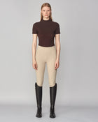 Lightweight Short Sleeve Top in Dark Brown