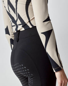 Monogram Long Sleeve Top in Tan