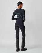 Monogram Long Sleeve Top in Black