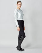 Monogram Long Sleeve Top in White