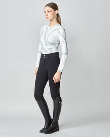 Monogram Long Sleeve Top in White