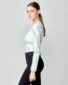 Monogram Long Sleeve Top in White