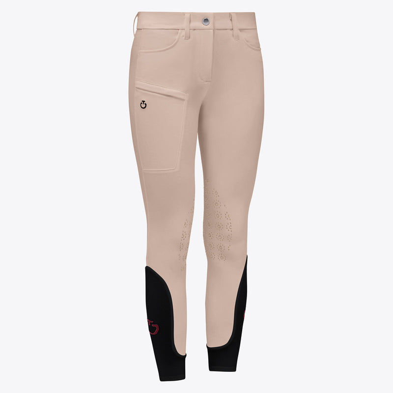 Girl's Jumping Breeches with Zip Pocket in Beige