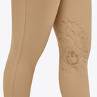 Girl's Perforated Pull-On Riding Breeches in Beige