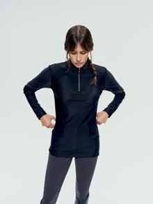 Pablito Long Sleeve Riding Top in Black