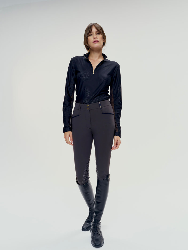 Pablito Long Sleeve Riding Top in Black