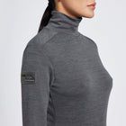 Wool Long Sleeve Turtleneck Top in Grey