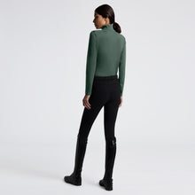 Jersey Fleece Half Zip Training Top in Dark Green