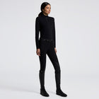Jersey Fleece Half Zip Training Top in Black