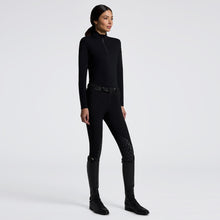 Jersey Fleece Half Zip Training Top in Black