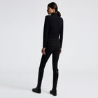 Jersey Fleece Half Zip Training Top in Black