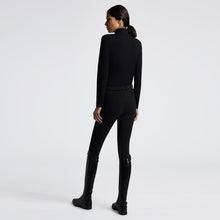 Jersey Fleece Half Zip Training Top in Black