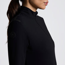Jersey Fleece Half Zip Training Top in Black
