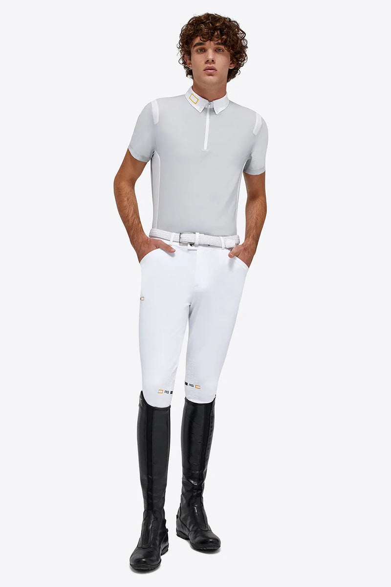 Jersey Short Sleeve Competition Polo in Light Grey
