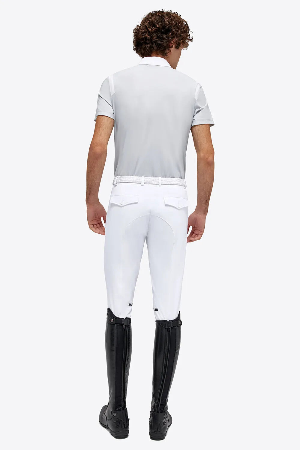 Jersey Short Sleeve Competition Polo in Light Grey