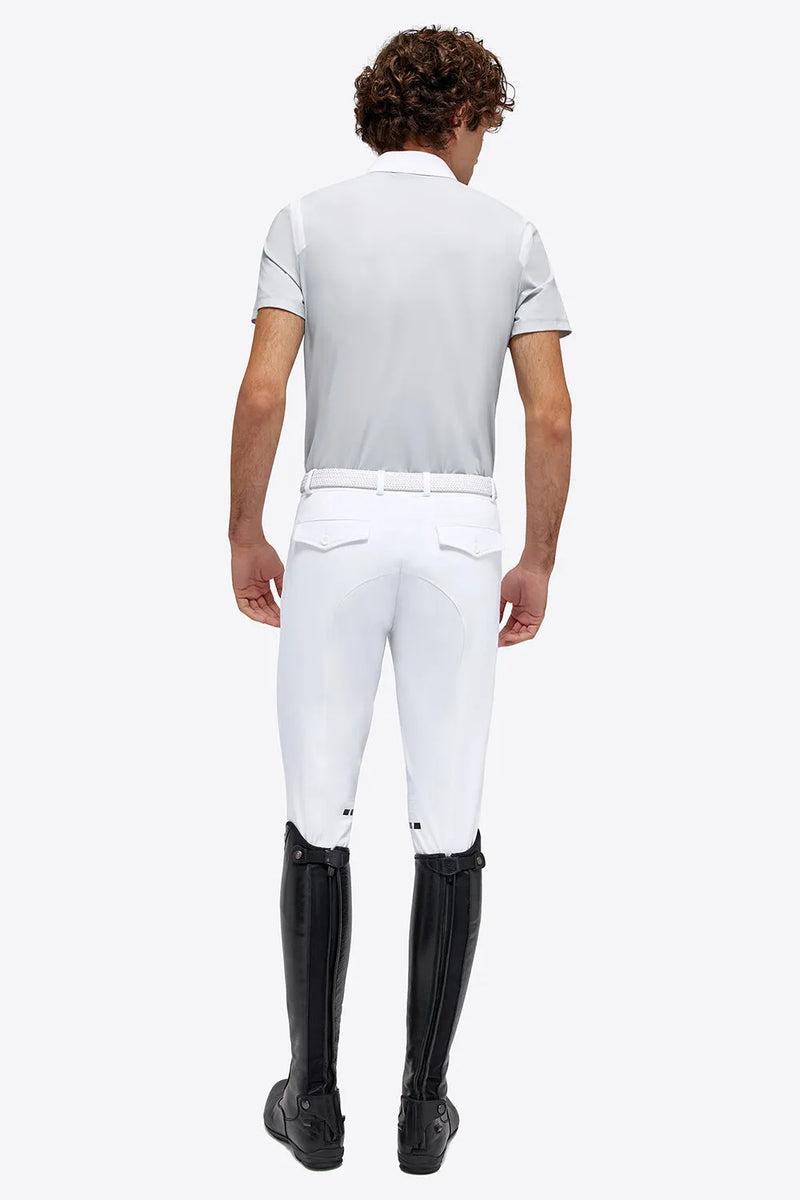 Jersey Short Sleeve Competition Polo in Light Grey