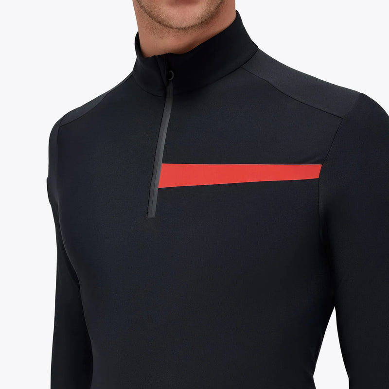 Jersey Fleece Long Sleeve Training Shirt in Black