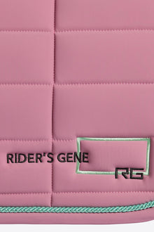 Jersey Jumping Saddle Pad in Mauve Orchid with Teal Trim