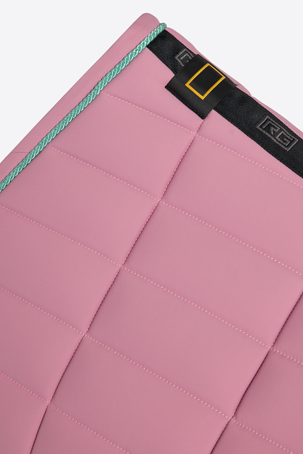 Jersey Jumping Saddle Pad in Mauve Orchid with Teal Trim