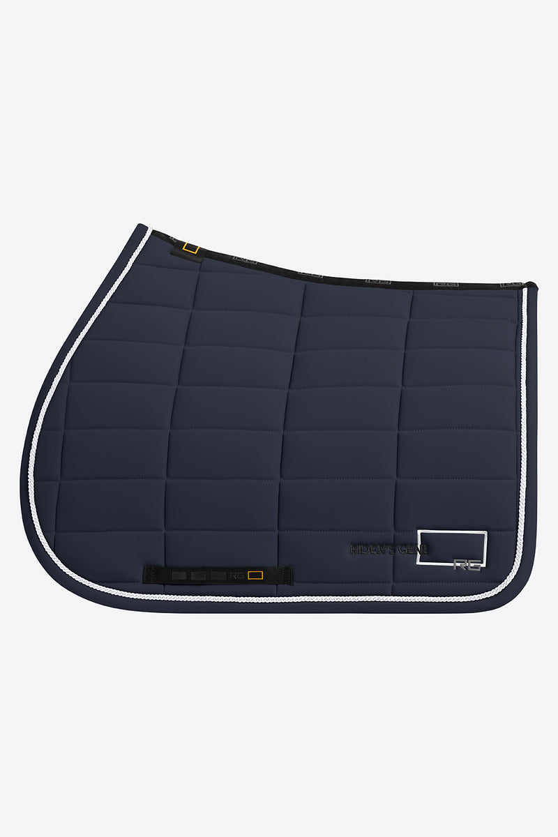 Jersey Jumping Saddle Pad in Navy with White Trim