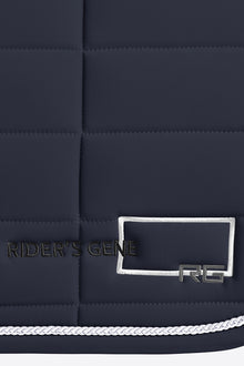 Jersey Jumping Saddle Pad in Navy with White Trim