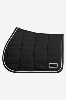 Jersey Jumping Saddle Pad in Black with White Trim