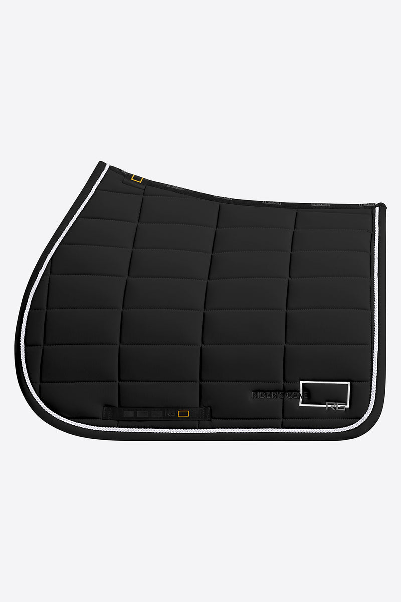 Jersey Jumping Saddle Pad in Black with White Trim