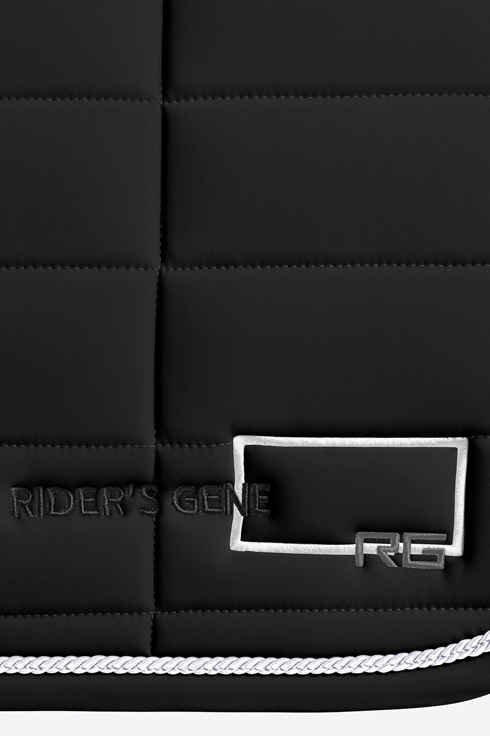 Jersey Jumping Saddle Pad in Black with White Trim