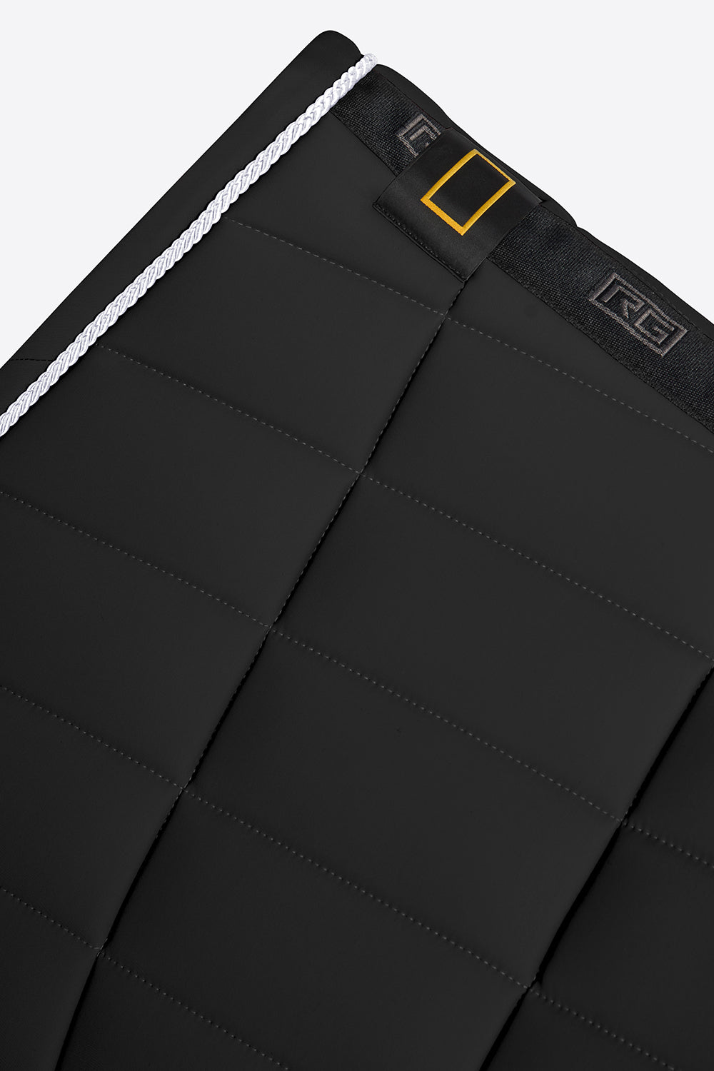 Jersey Jumping Saddle Pad in Black with White Trim