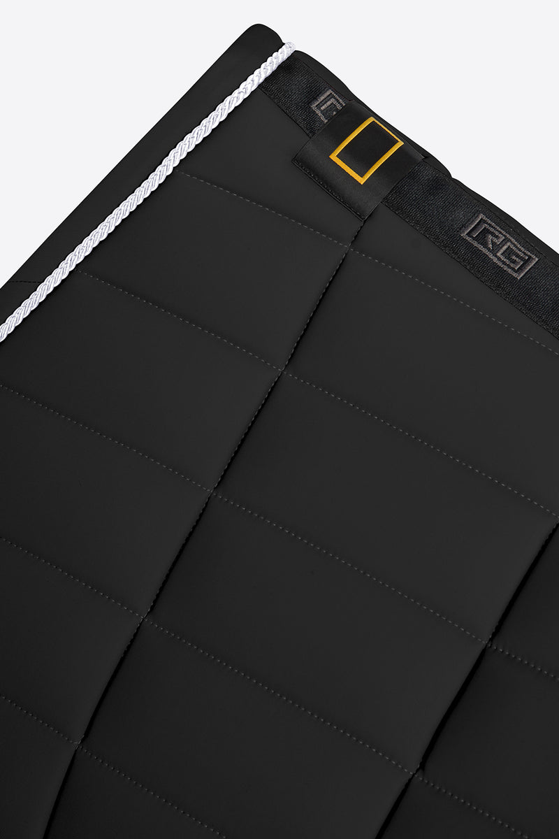 Jersey Jumping Saddle Pad in Black with White Trim
