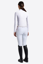 Girl's Long Sleeve Jacquard Jersey Show Shirt in White
