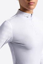 Girl's Long Sleeve Jacquard Jersey Show Shirt in White