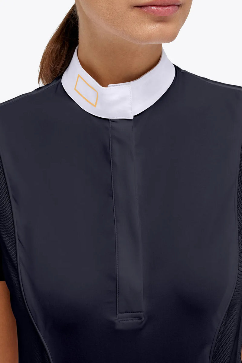 Jersey Mesh Short Sleeve Show Shirt in Navy