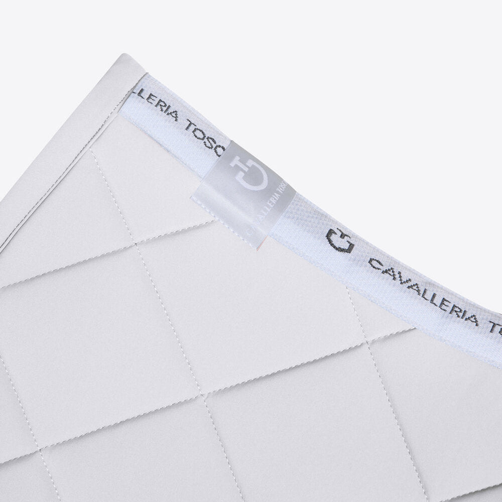 Diamond Quilted Jersey Jumping Saddle Pad in White