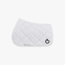 Diamond Quilted Jersey Jumping Saddle Pad in White